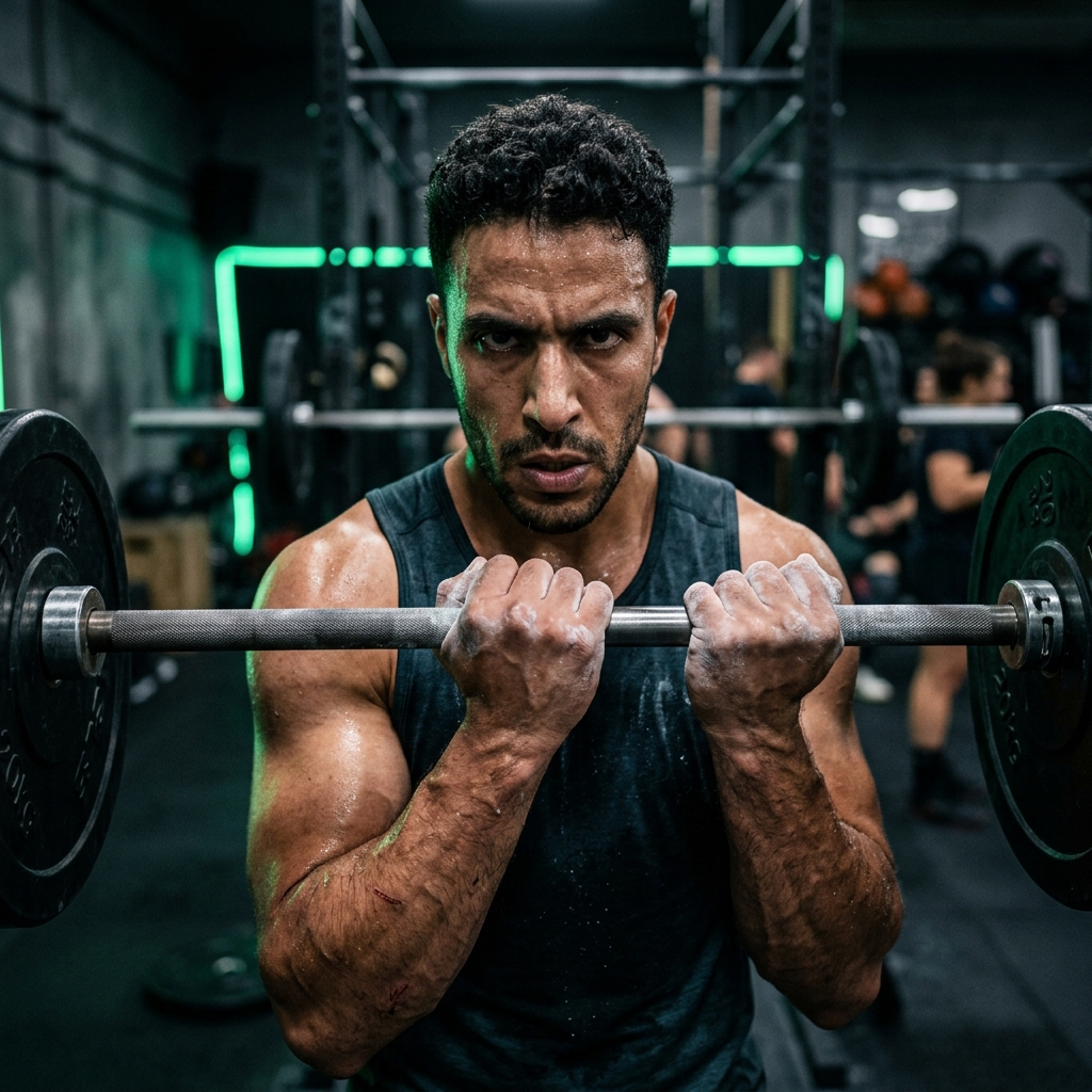 Athlète déterminé chez Biig Ramy Gym Casablanca