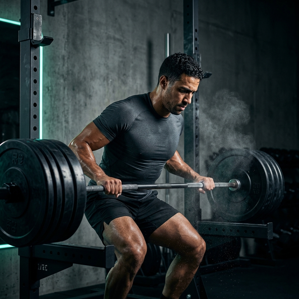 Entraînement de musculation et levé de poids chez Biig Ramy